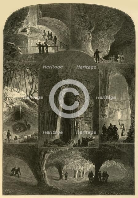 'Scenes in Mammoth Cave', 1874.  Creator: W. J. Linton.