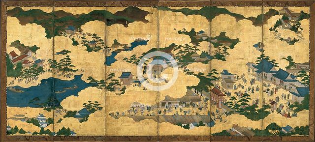 Scenes in and around Kyoto, ca 1690. Artist: Anonymous  