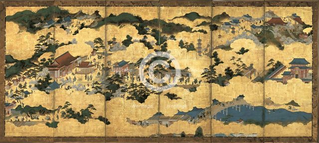 Scenes in and around Kyoto, ca 1690. Artist: Anonymous  