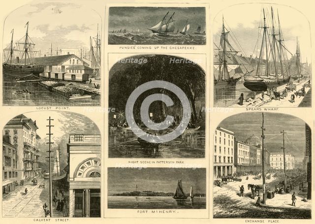 'Scenes in Baltimore', 1874.  Creator: James H. Richardson.