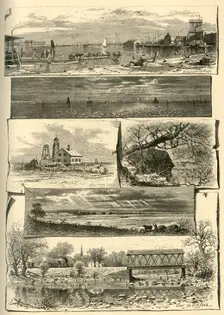 Scenes in Bridgeport, Stratford, and Milford 1874. Creator: James L. Langridge