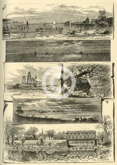 'Scenes in Bridgeport, Stratford, and Milford', 1874.  Creator: James L. Langridge.