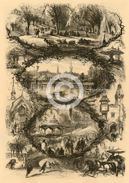 'Scenes in Central Park', 1874.  Creator: Unknown.