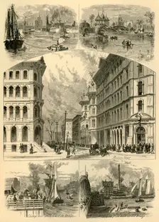 Scenes in Chicago 1874. Creator: John J. Harley