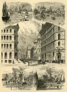 Scenes in Chicago 1874. Creator: John J. Harley