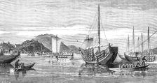 Scenes in Japan: the town and harbour of Simonosaki, 1864. Creators: Unknown, Mason Jackson