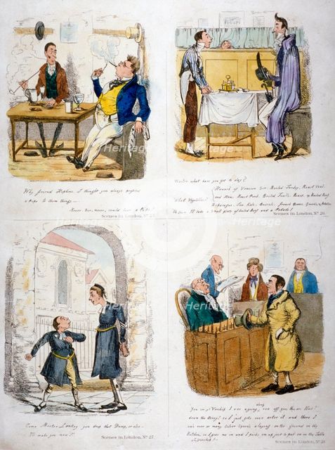 'Scenes in London', c1830.                   Artist: Anon
