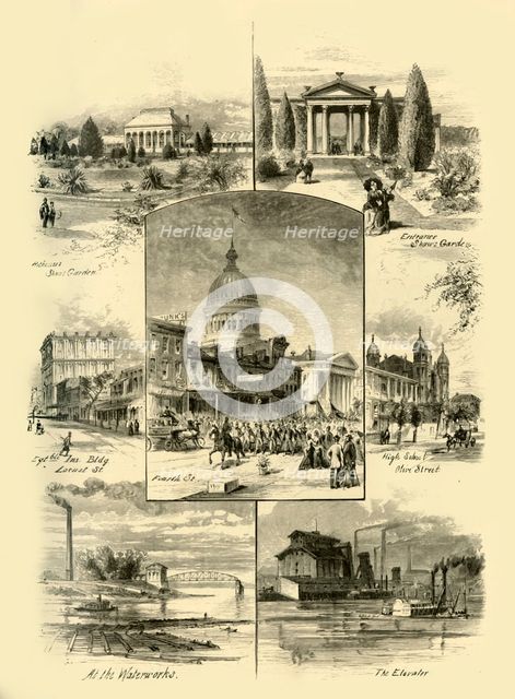 'Scenes in St. Louis', 1874.  Creator: Alfred Waud.
