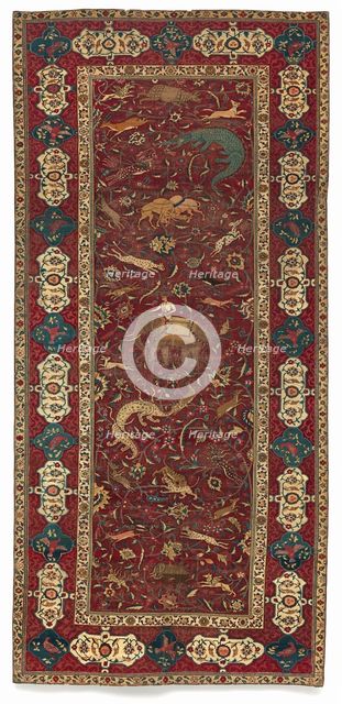 Scenic Animal Carpet, c. 1625. Creator: Unknown.