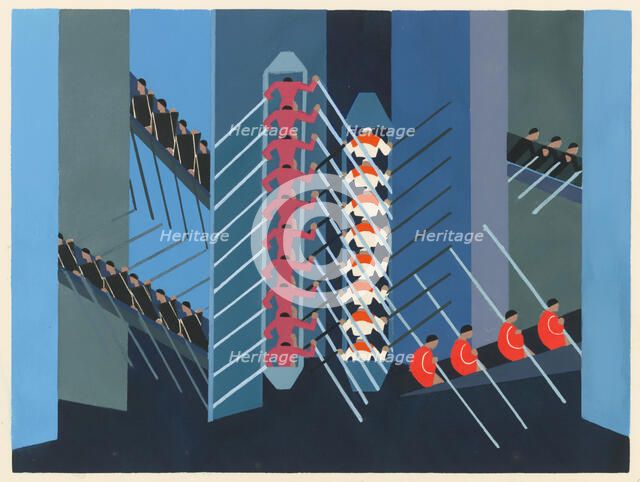 Scenic design from the portfolio Décors de Théâtre, 1930. Creator: Exter, Alexandra Alexandrovna (1882-1949).