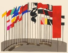 Scenic design from the portfolio Décors de Théâtre, 1930. Creator: Exter, Alexandra Alexandrovna (1882-1949)