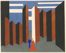 Scenic design from the portfolio Décors de Théâtre, 1930. Creator: Exter, Alexandra Alexandrovna (1882-1949)