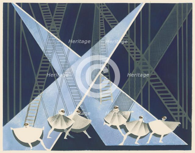 Scenic design from the portfolio Décors de Théâtre, 1930. Creator: Exter, Alexandra Alexandrovna (1882-1949).