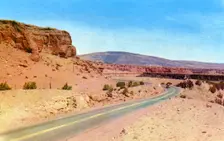 Scenic Highway US 66, west of Albuquerque, New Mexico, USA, 1951