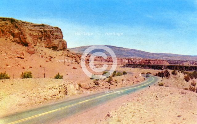 Scenic Highway US 66, west of Albuquerque, New Mexico, USA, 1951. Artist: Unknown