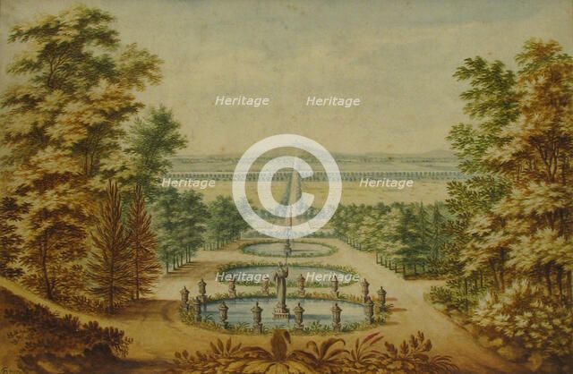Scenic View of Gardens, n.d.. Creator: Antoine-Claude Fleury.