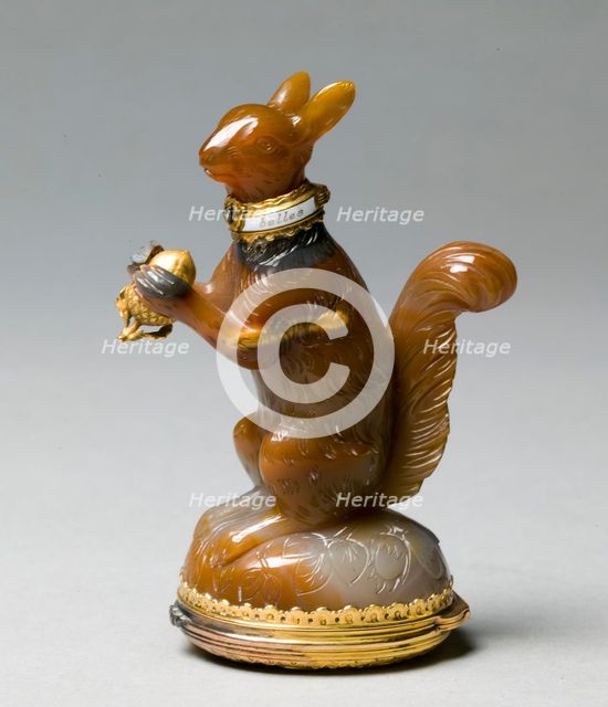 Scent Bottle and Box in the form of a Squirrel , c. 1760. Creator: Unknown.