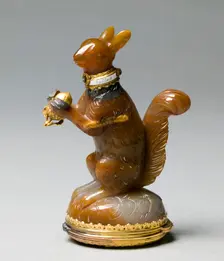 Scent Bottle and Box in the form of a Squirrel , c. 1760. Creator: Unknown