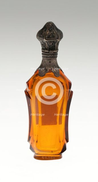 Scent Bottle, Bohemia, c. 1840/50. Creator: Bohemia Glass.