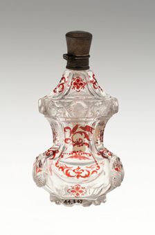 Scent Bottle, Bohemia, c. 1840/50. Creator: Bohemia Glass