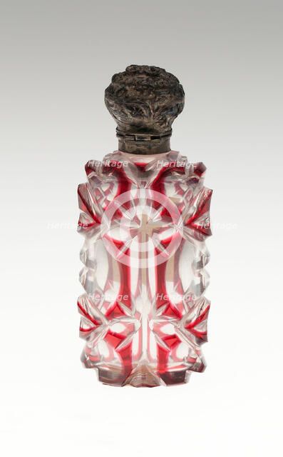 Scent Bottle, Bohemia, c. 1840/50. Creator: Bohemia Glass.