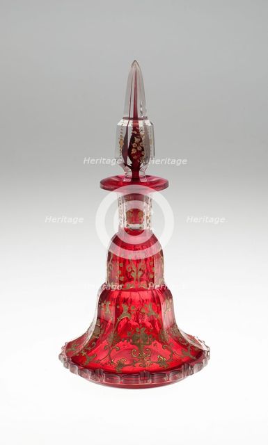 Scent Bottle, Bohemia, Mid to late 19th century. Creator: Bohemia Glass.
