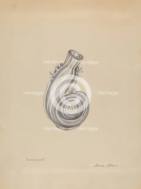 Scent Bottle, c. 1937. Creator: Anna Aloisi.