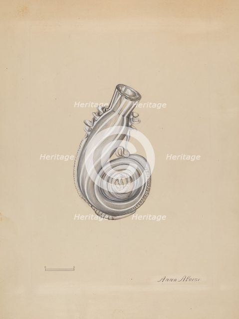 Scent Bottle, c. 1937. Creator: Anna Aloisi.
