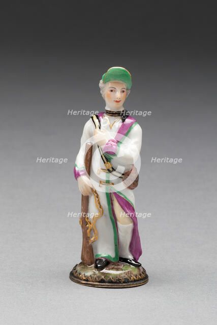 Scent Bottle: Huntsman, Ludwigsburg, c. 1775. Creator: Ludwigsburg Porcelain Factory.