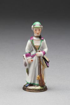 Scent Bottle: Huntswoman, Ludwigsburg, c. 1775. Creator: Ludwigsburg Porcelain Factory