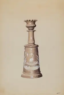 Scent Bottle with Stopper, c. 1936. Creator: Charles Moss