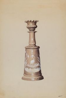 Scent Bottle with Stopper, c. 1936. Creator: Charles Moss