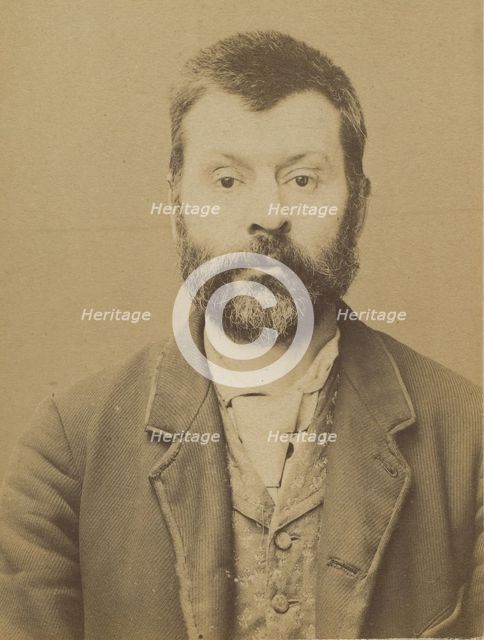 Schaeffer. Ignace. 42 ans, né à Berheim (Bas-Rhin) le 31/10/51. ébéniste. Anarchiste. 2/7/..., 1894. Creator: Alphonse Bertillon.