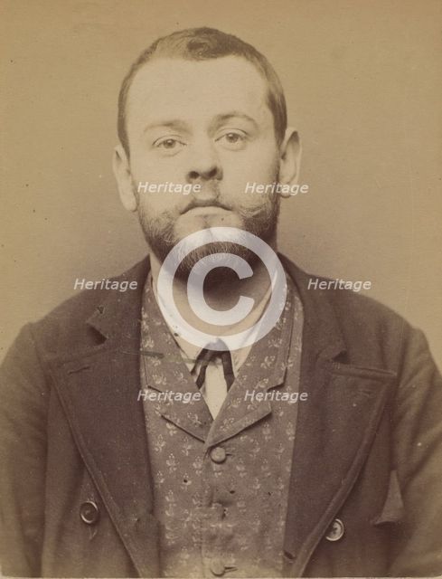 Schaffer. Charles. 28 ans, né à Paris Xle. ébéniste. Association de malfaiteurs. 2/3/94, 1894. Creator: Alphonse Bertillon.