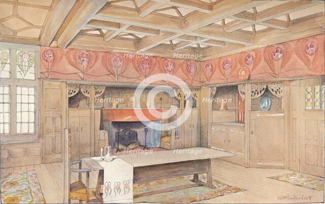 'Scheme for the decoration of a dining-room', c1900. Artist: Mackay Hugh Baillie Scott.