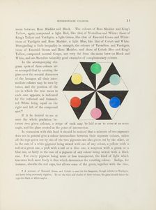 Scheme to show the true means between several pairs of colours, 1868. Creator: William Benson