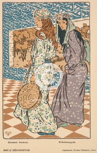 Scheherazade, 1901. Creator: Georges Auriol (French, 1863-1938).