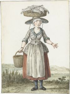 Scheveningen fish seller, 1775. Creator: Paulus Constantijn la Fargue