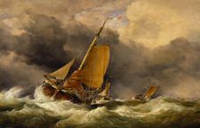 Scheveningen Pincks off the Coast of Yarmouth, 1864. Creator: Edward William Cooke