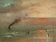 Scheveningen Sands, 1884. Creator: Alfred Stevens