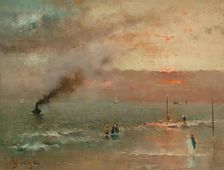 Scheveningen Sands, 1884. Creator: Alfred Stevens