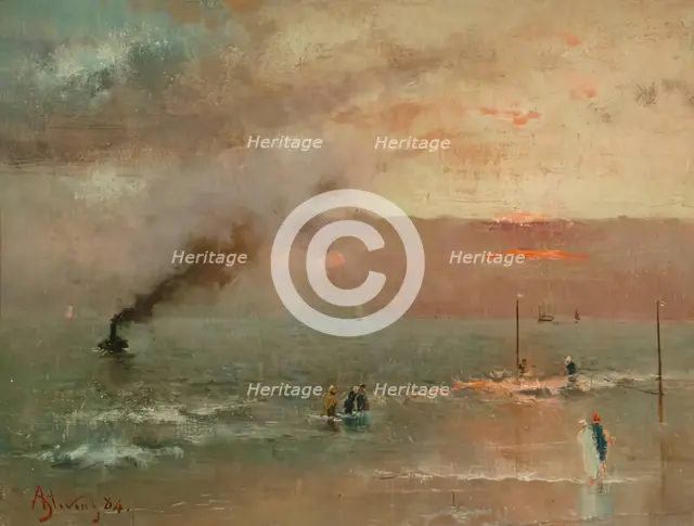 Scheveningen Sands, 1884. Creator: Alfred Stevens.
