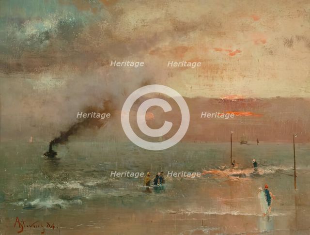 Scheveningen Sands, 1884. Creator: Alfred Stevens.