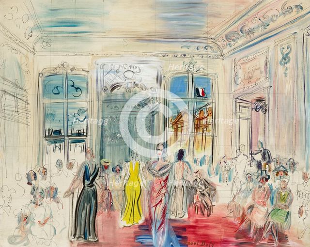 Schiaparelli Presentation, c1935. Creator: Dufy, Raoul (1877-1953).