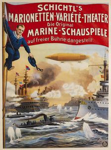 Schichtl's Puppet Theater - The Original Marine Spectacles, c. 1910. Creator: Friedländer, Adolph (1851-1904)