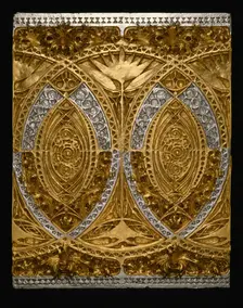 Schiller Theatre Building, Chicago, Illinois: Banquet Room Frieze Panel (Restored), c. 1891/93. Creator: Adler & Sullivan