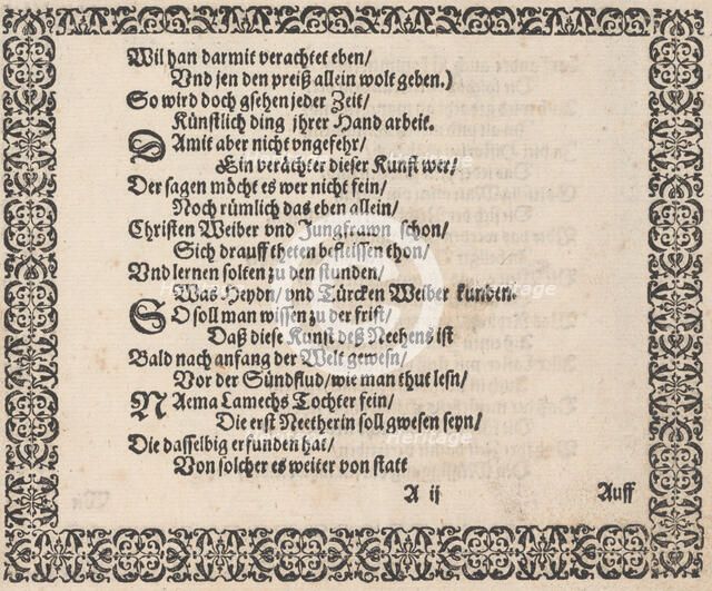 Schön Neues Modelbuch (Page 3 recto), 1597. Creator: Johann Sibmacher.