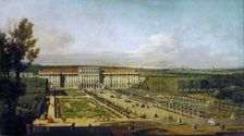 Schönbrunn Palace viewed from the gardens, Between 1758 and 1761. Artist: Bellotto, Bernardo (1720-1780)