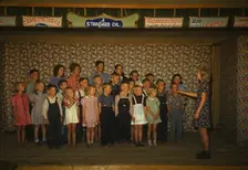 School children singing, Pie Town, New Mexico, 1940. Creator: Russell Lee