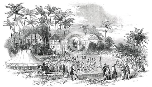 School Fete at Codrington College, Barbadoes, 1850. Creator: Unknown.